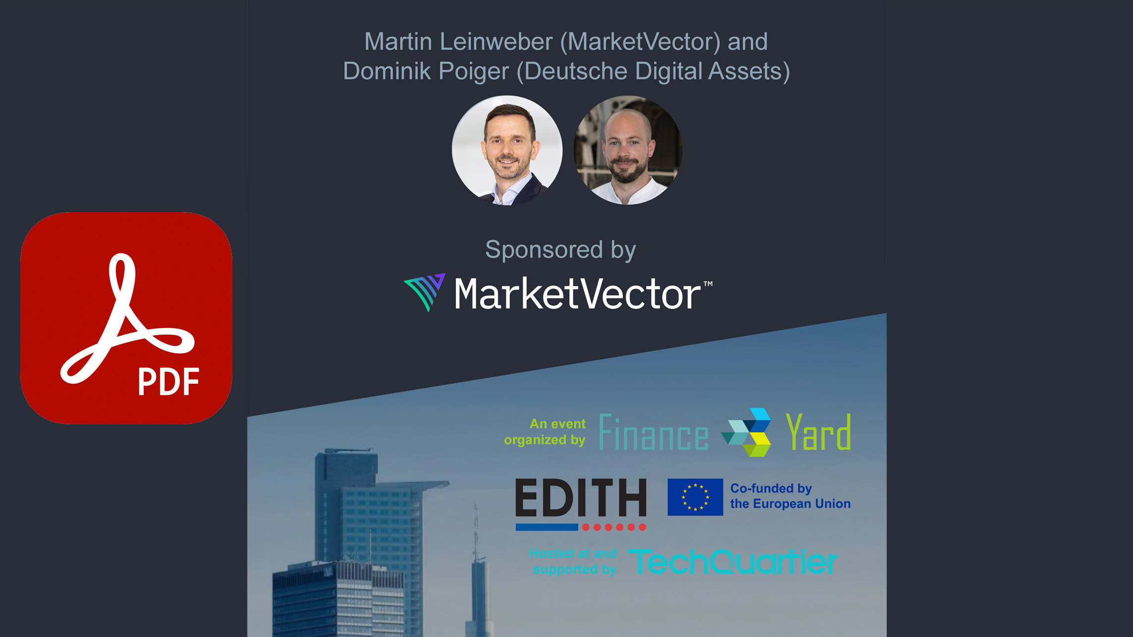 Finance Loop Frankfurt - FY Frankfurt - Blockchain Germany Hub - PDF presentation - MarketVector Indexes - Blockchain Events Europe - May 2024 - Frankfurt Blockchain Event