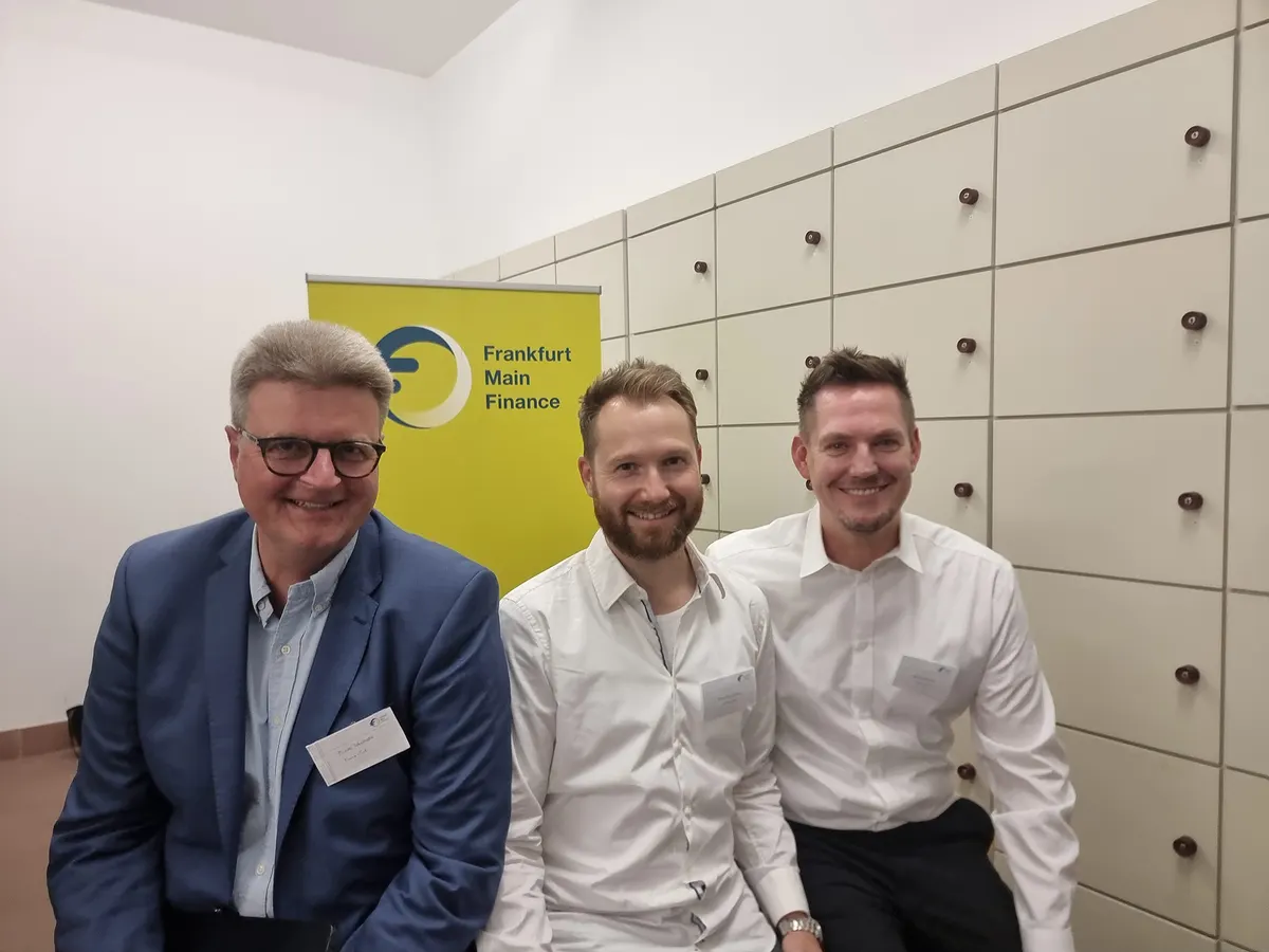 Michael Wellenbeck, Sören Eversmeier and Michael Wutzke at Frankfurt Main Finance