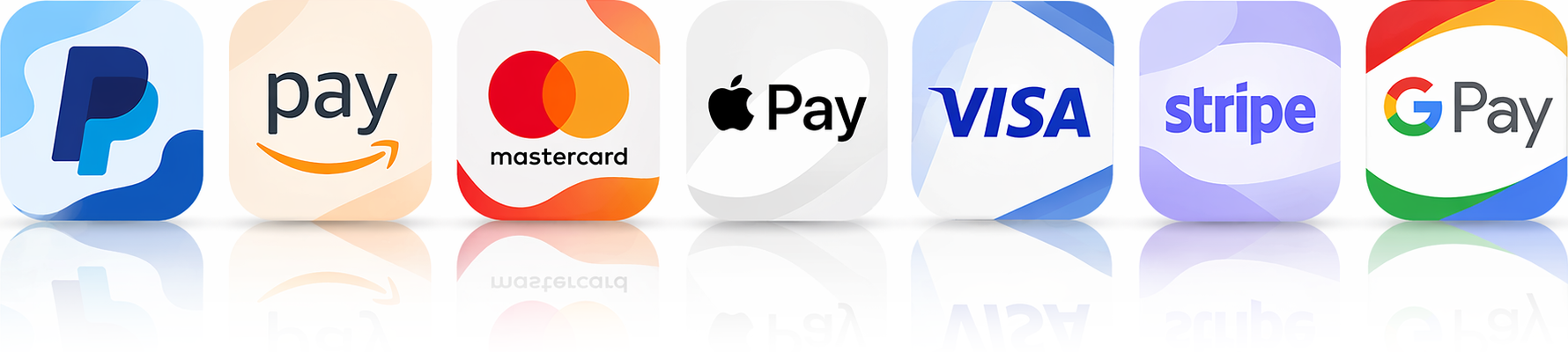 Payment methods: Paypal, Visa, Masterard, Stripe, SEPA, and more